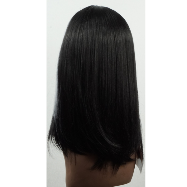 Boss Lace Wig - Chunky - Perruque en dentelle profonde de 4 pouces en noir avec reflets blancs