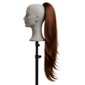 Lange glatte Ponytail Haarverlängerung in Dunkelbraun