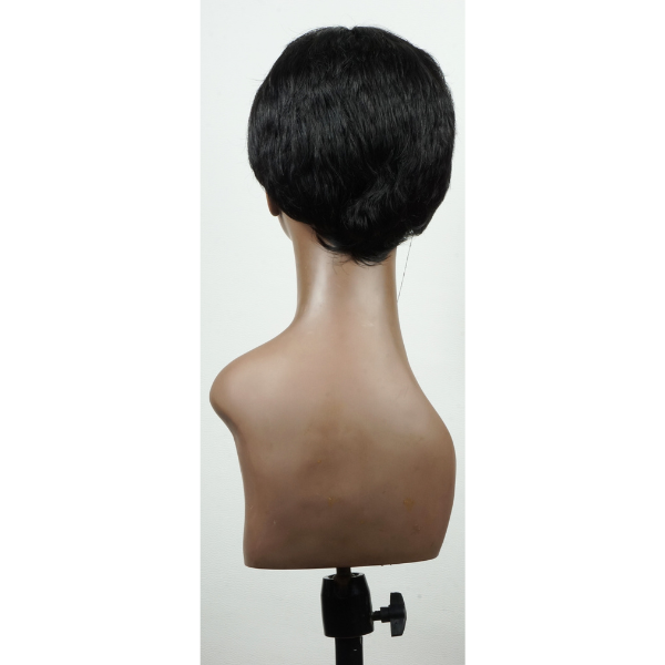 Perruque cheveux courts "Classic" - Élégance noire