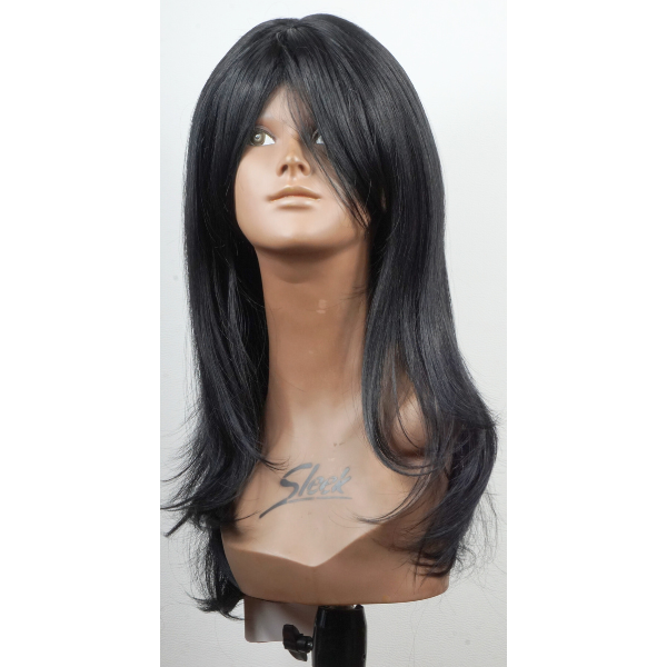 Perruque cheveux longs "Sleek Black" - coupes dégradées élégantes