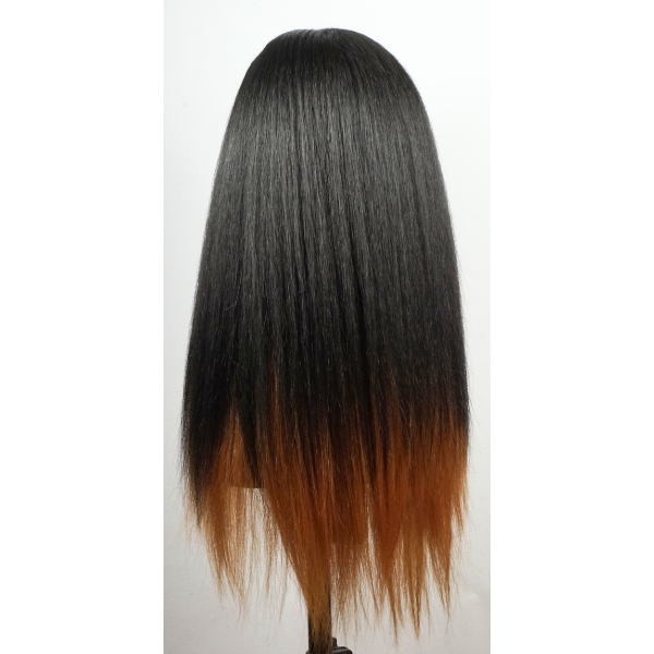 Langhaar-Perücke "Ombre Straight" - Schwarz bis Braun
