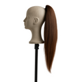 Lange glatte Ponytail Haarverlängerung in Dunkelbraun
