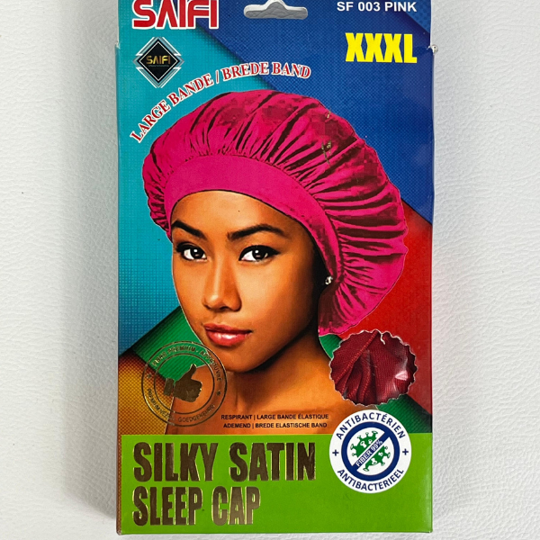 Saifi Silky Satin Sleep Cap - Pink