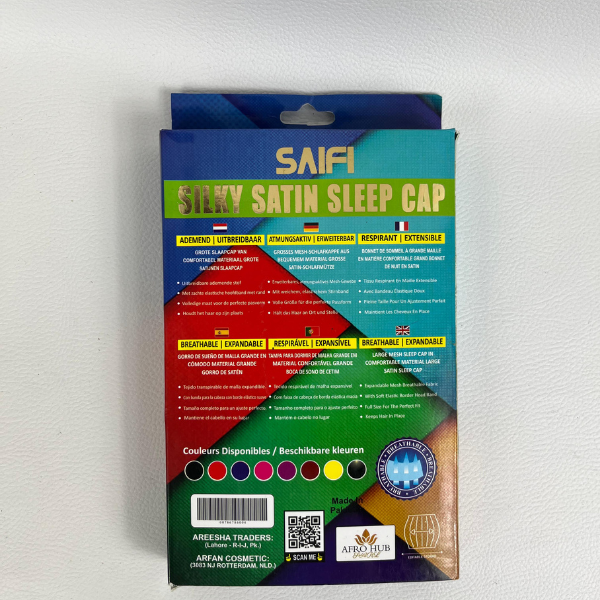 Saifi Silky Satin Sleep Cap - Pink