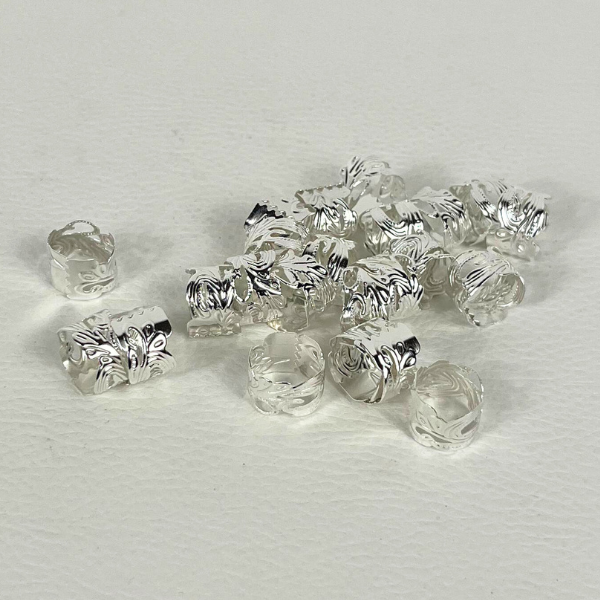 silver beads for hair decorations
