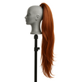 Lange glatte Ponytail Haarverlängerung in Kupferbraun