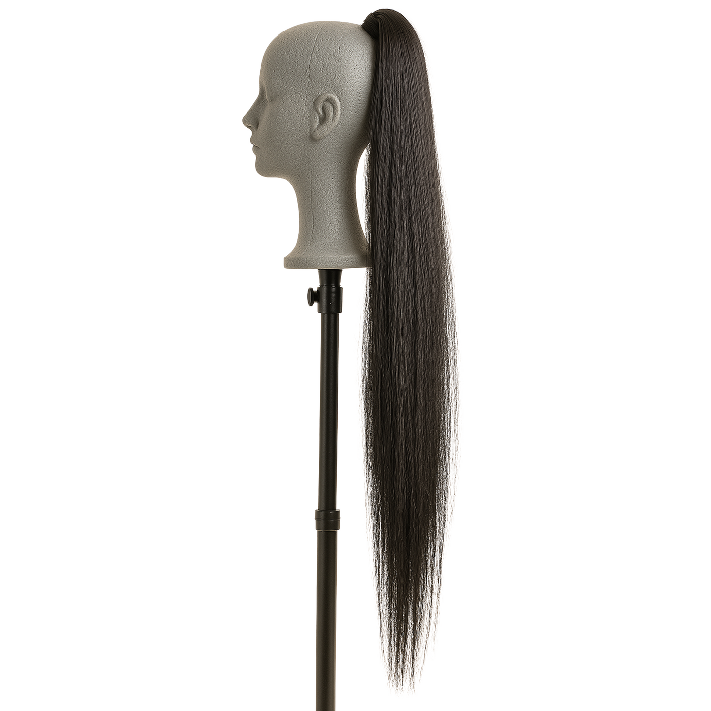 Extensions de cheveux queue de cheval droites extra longues en noir