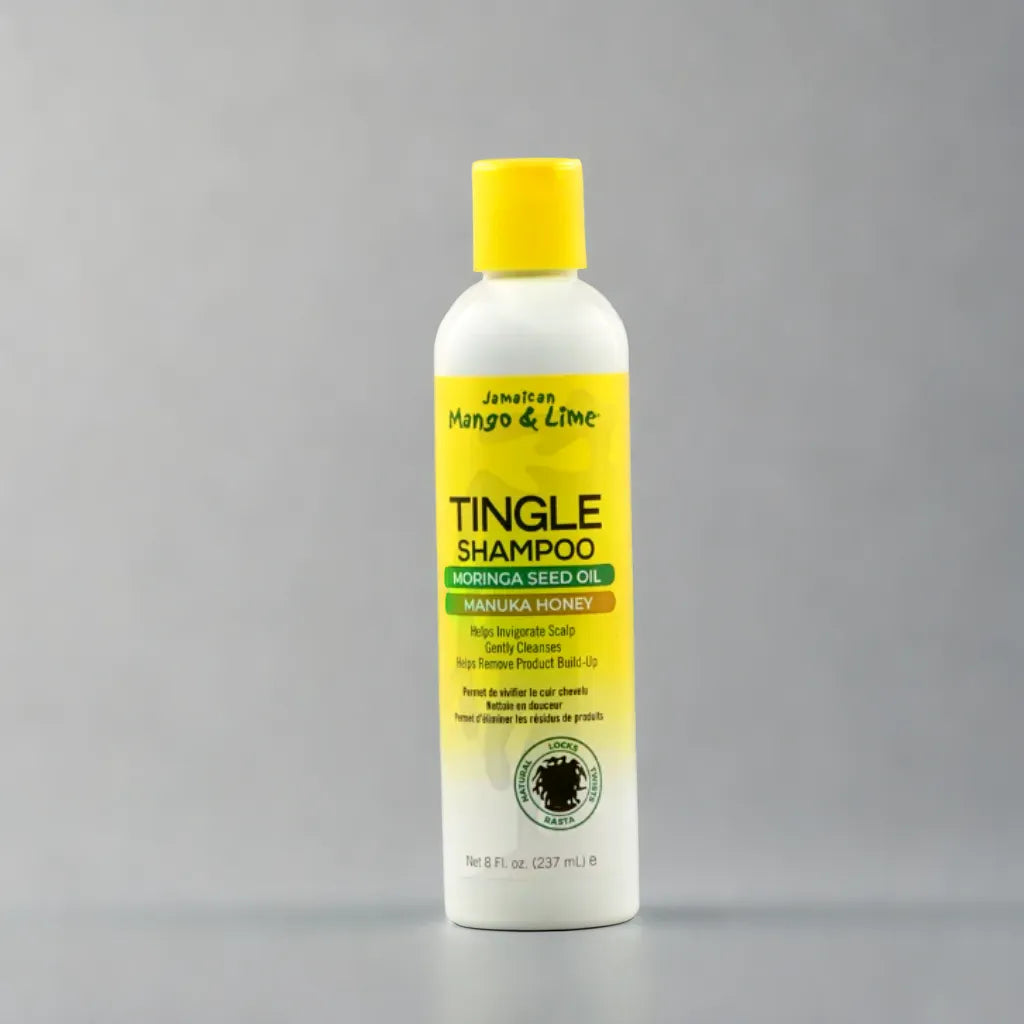 Shampoing jamaïcain à la mangue et au citron vert avec huile de graines de moringa et miel de Manuka