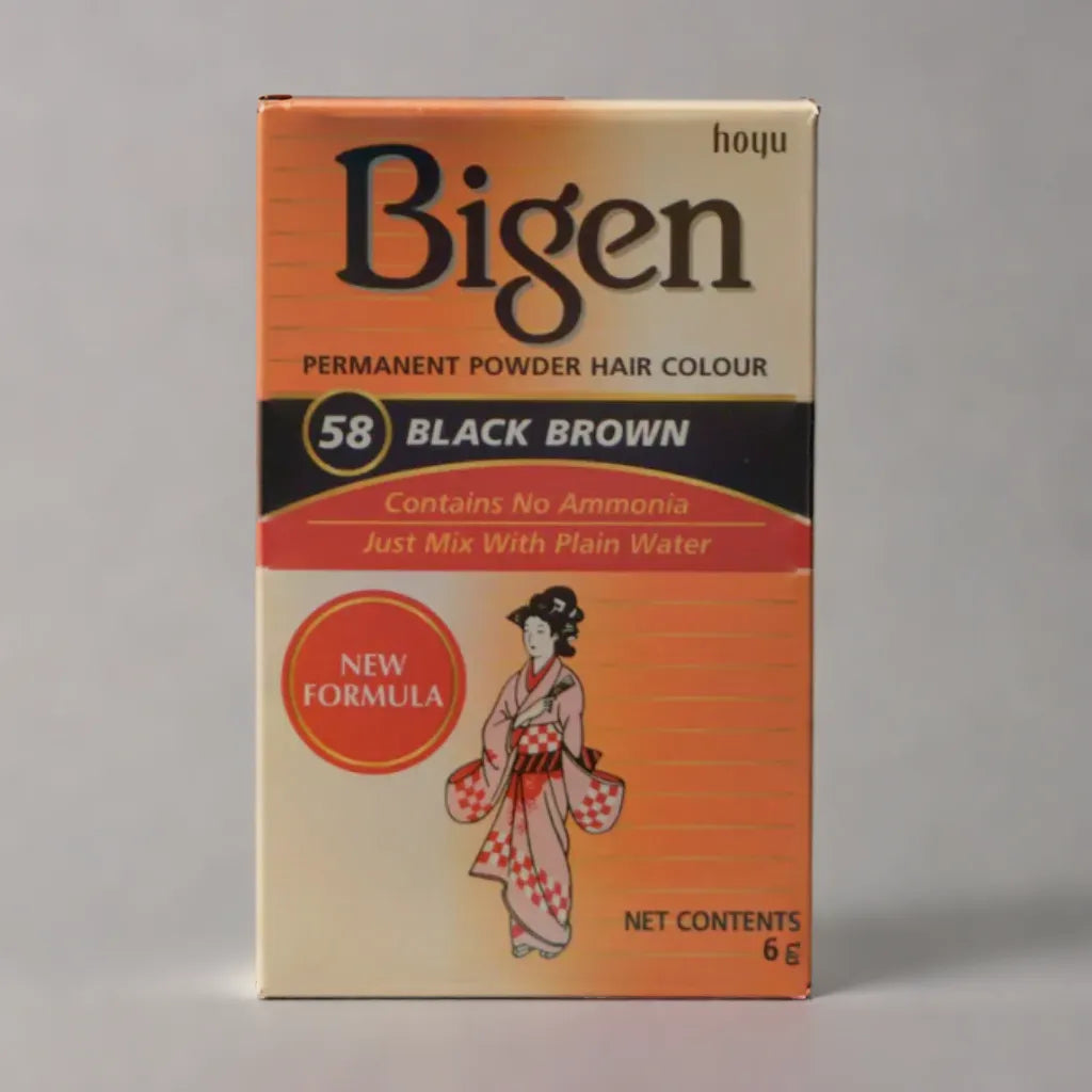 Bigen Permanent Powder Hair Color - Black Brown 58