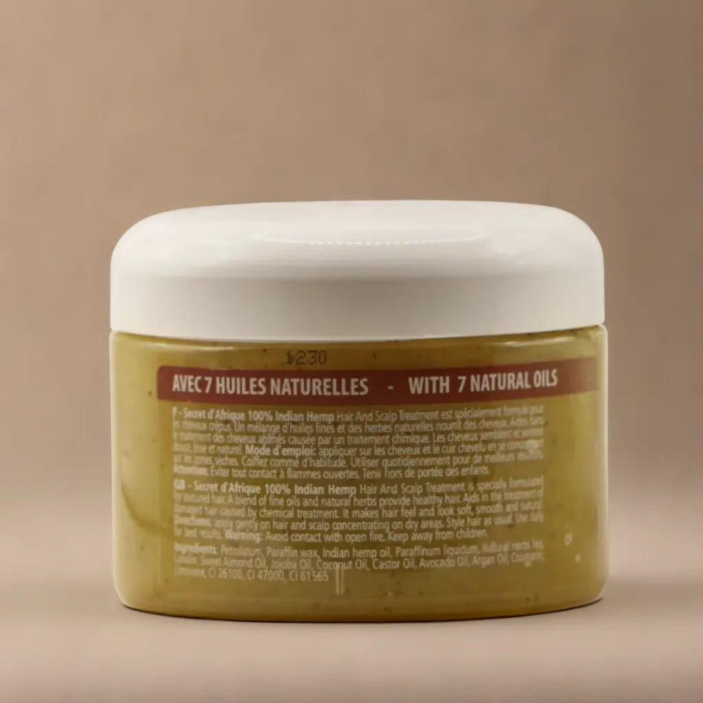 Secret d'Afrique-Haarcreme 100% Indian Hemp mit 7 natürlichen Ölen