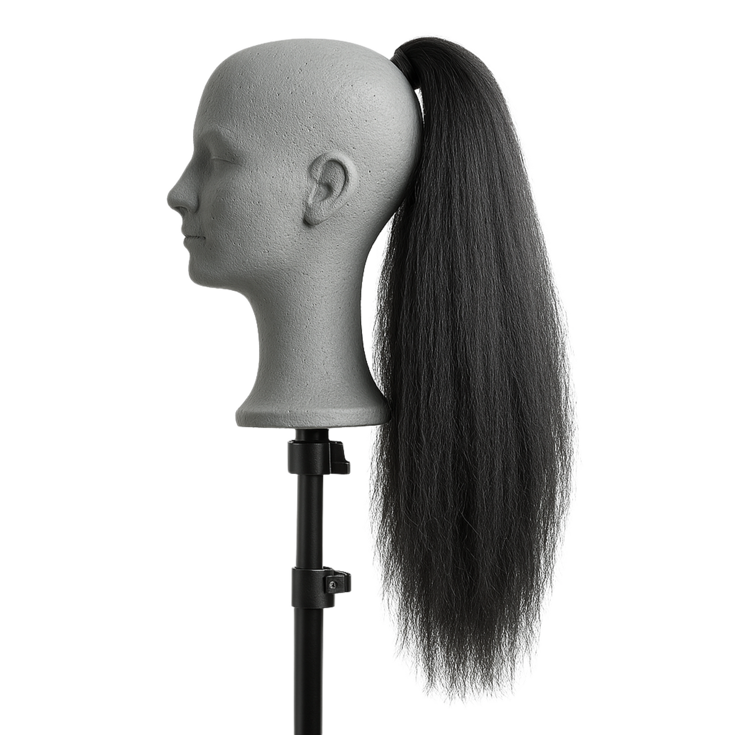 Extensions de cheveux queue de cheval longues et crépues en noir