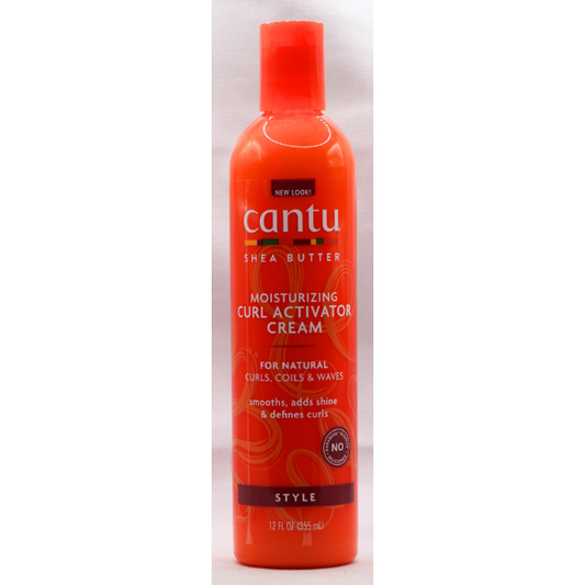 Cantu Crème activatrice de boucles hydratante au beurre de karité pour boucles, spirales et vagues naturelles