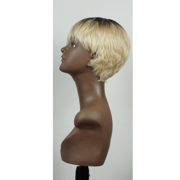 BOSS Lace Deep Part Wig « Chunky » – Noir avec des accents blancs