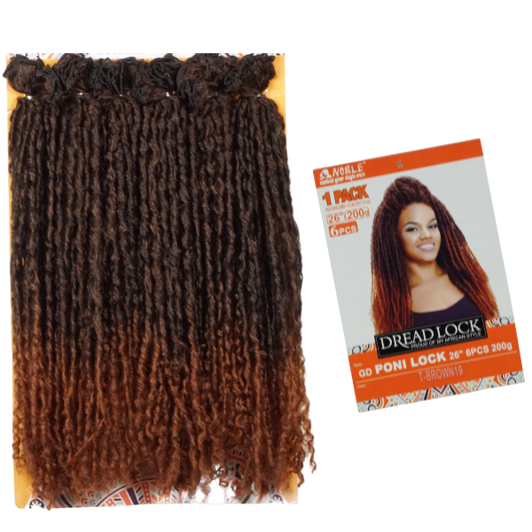 Dreadlock-Verlängerungen mit Farbverlauf T- Brown 19