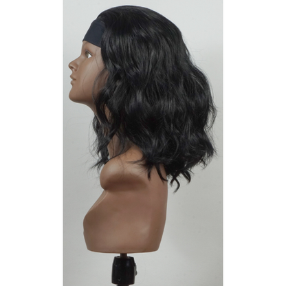 Boss Wig Active – Perruque en cheveux synthétiques ondulés avec bandeau