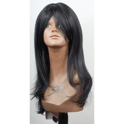 Perruque cheveux longs "Sleek Black" - coupes dégradées élégantes