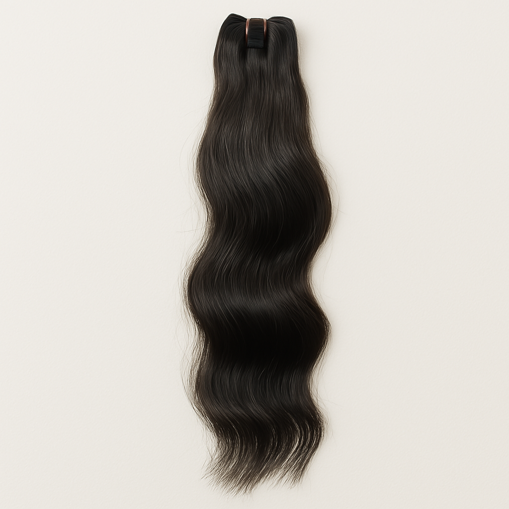 Extensions de cheveux à clips longues ondulées en noir
