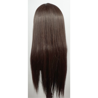 Perruque luxueuse cheveux longs "Silky Straight" - ton marron naturel