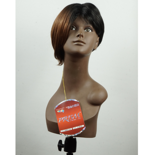 Perruque Bob Courte en Marron Ombre/Noir - Collection Prism