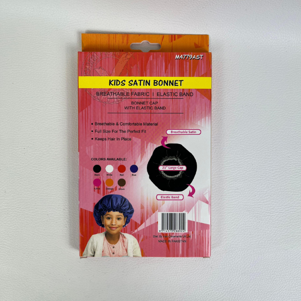 Children's Satin Bonnet - Breathable with Elastic Band