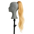 Extensions de cheveux longues et droites en queue de cheval ombrées en blond
