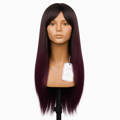 Perruque cheveux longs "Sleek Shine" - élégance violette