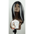 Boss Lace Wig - Chunky - Perruque en dentelle profonde de 4 pouces en noir avec reflets blancs
