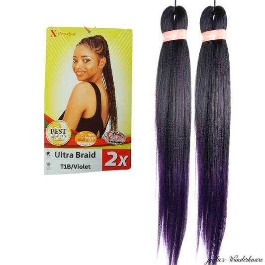 Cheveux Tressés Pré-étirés T1B/Violet