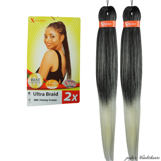 Cheveux tressés pré-étirés OM/Crème Miel