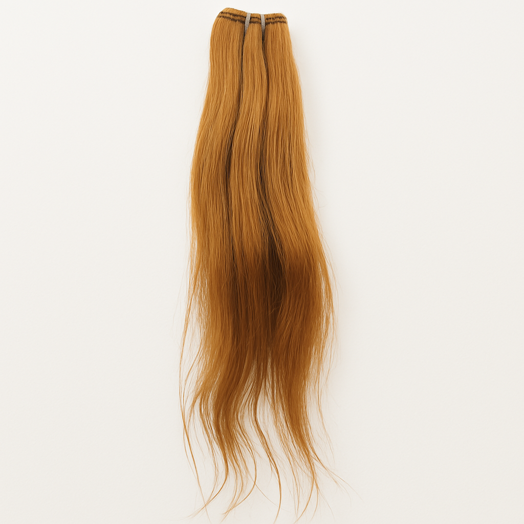 Extensions de cheveux à clips longues et droites blond cuivré