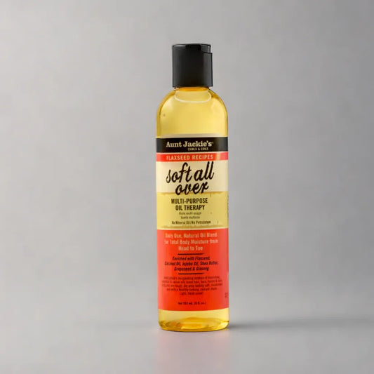 Huile capillaire multi-usages Soft All Over de Aunt Jackie's Flaxseed Recipes