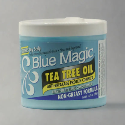 Revitalisant coiffant sans rinçage à l'huile d'arbre à thé Blue Magic