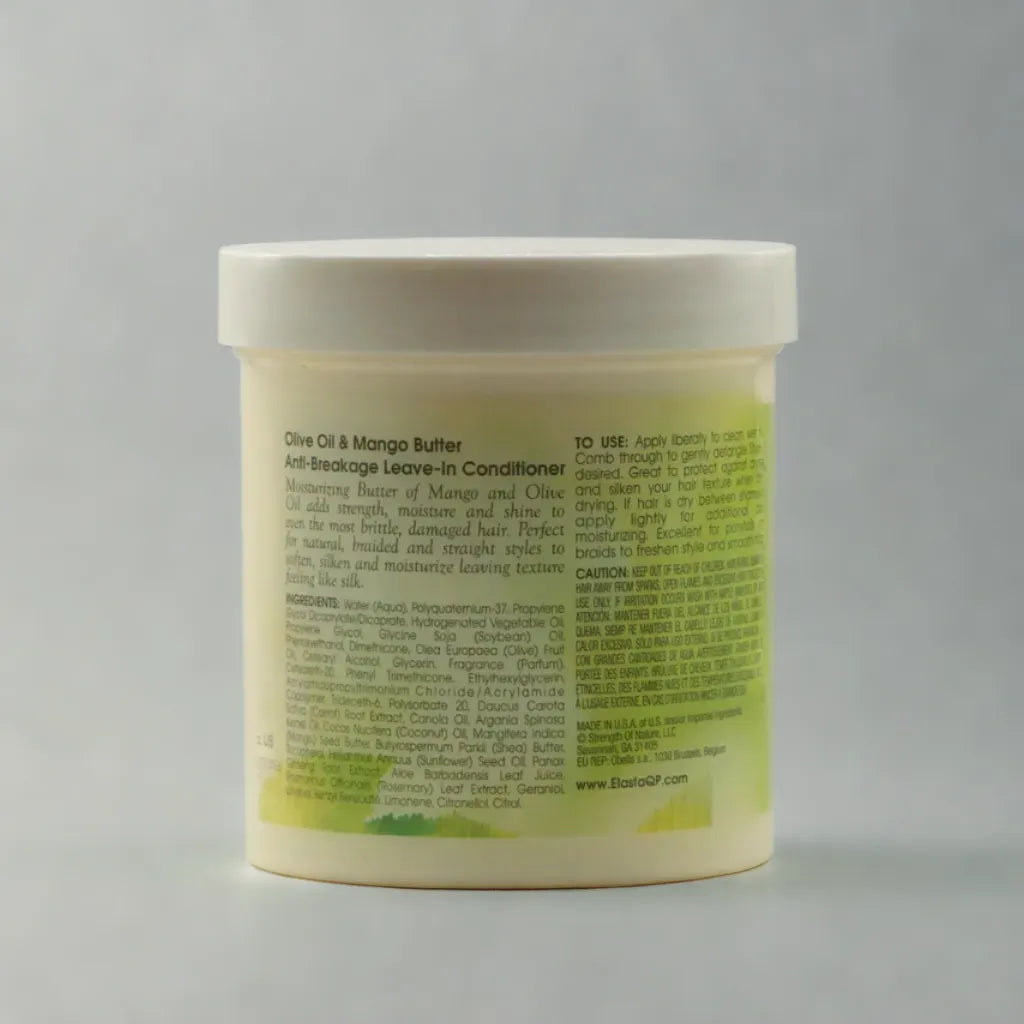 Revitalisant anti-casse sans rinçage à l'huile et au beurre de mangue Elasta QP