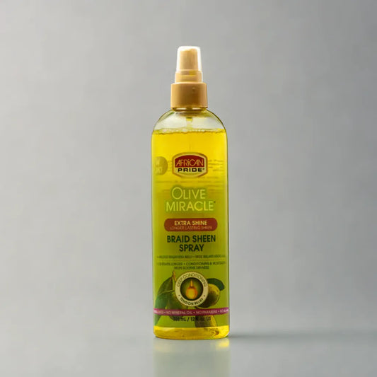 African Pride Olive Miracle Extra Shine Braid Sheen Hairspray