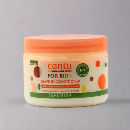 Cantu for Kids - Après-shampooing sans rinçage pour un soin doux des boucles, des boucles et des ondulations avec du beurre de karité, de l'huile de coco et du miel