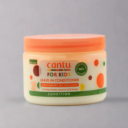 Cantu for Kids - Après-shampooing sans rinçage pour un soin doux des boucles, des boucles et des ondulations avec du beurre de karité, de l'huile de coco et du miel