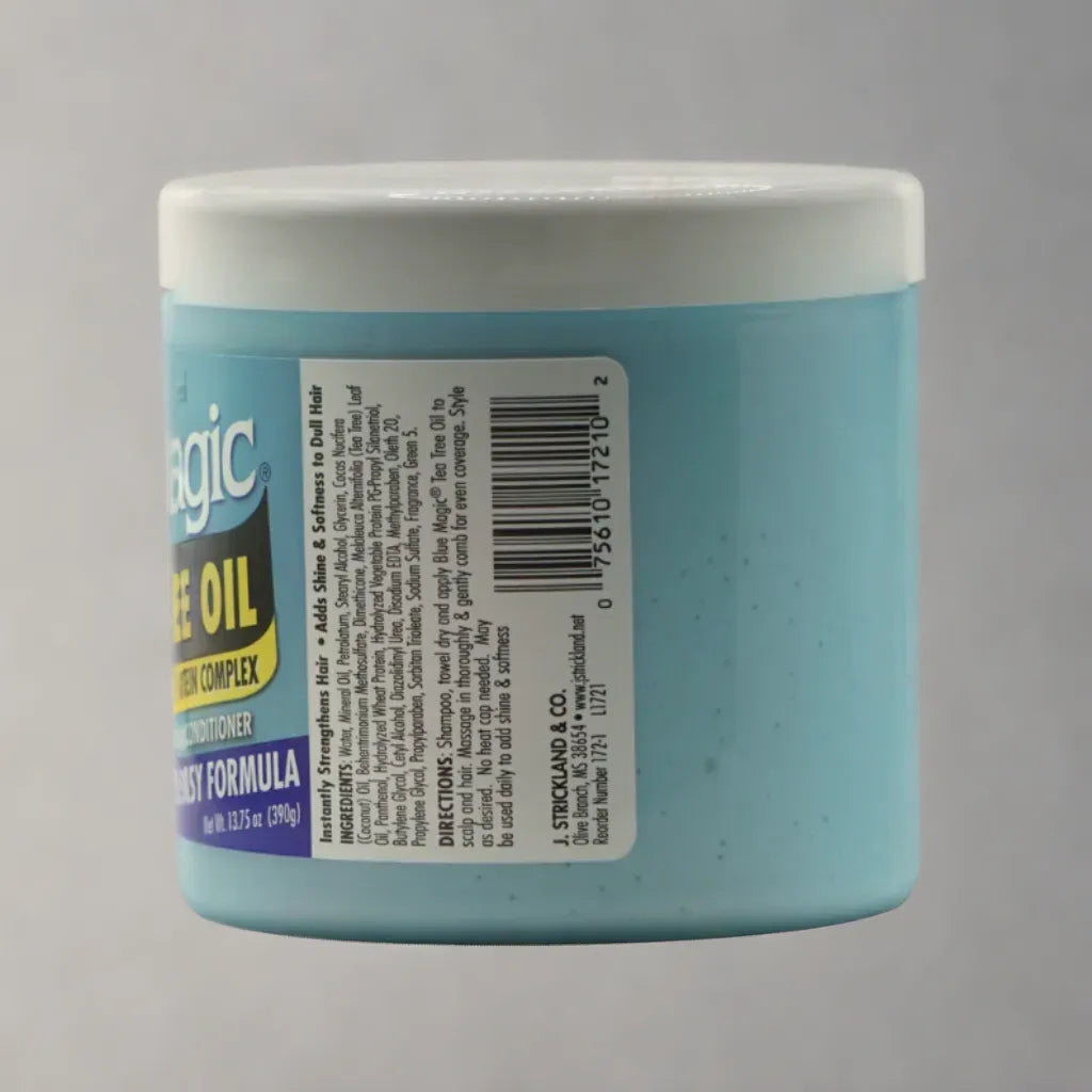 Revitalisant coiffant sans rinçage à l'huile d'arbre à thé Blue Magic