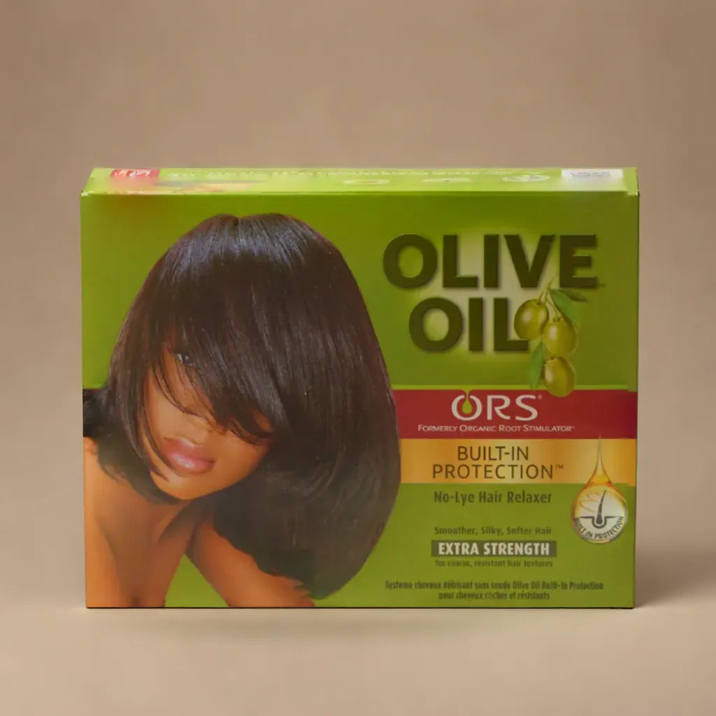 ORS Olive Oil No-Lye Relaxer Extra Strength – Avec protection intégrée pour cheveux forts et indisciplinés