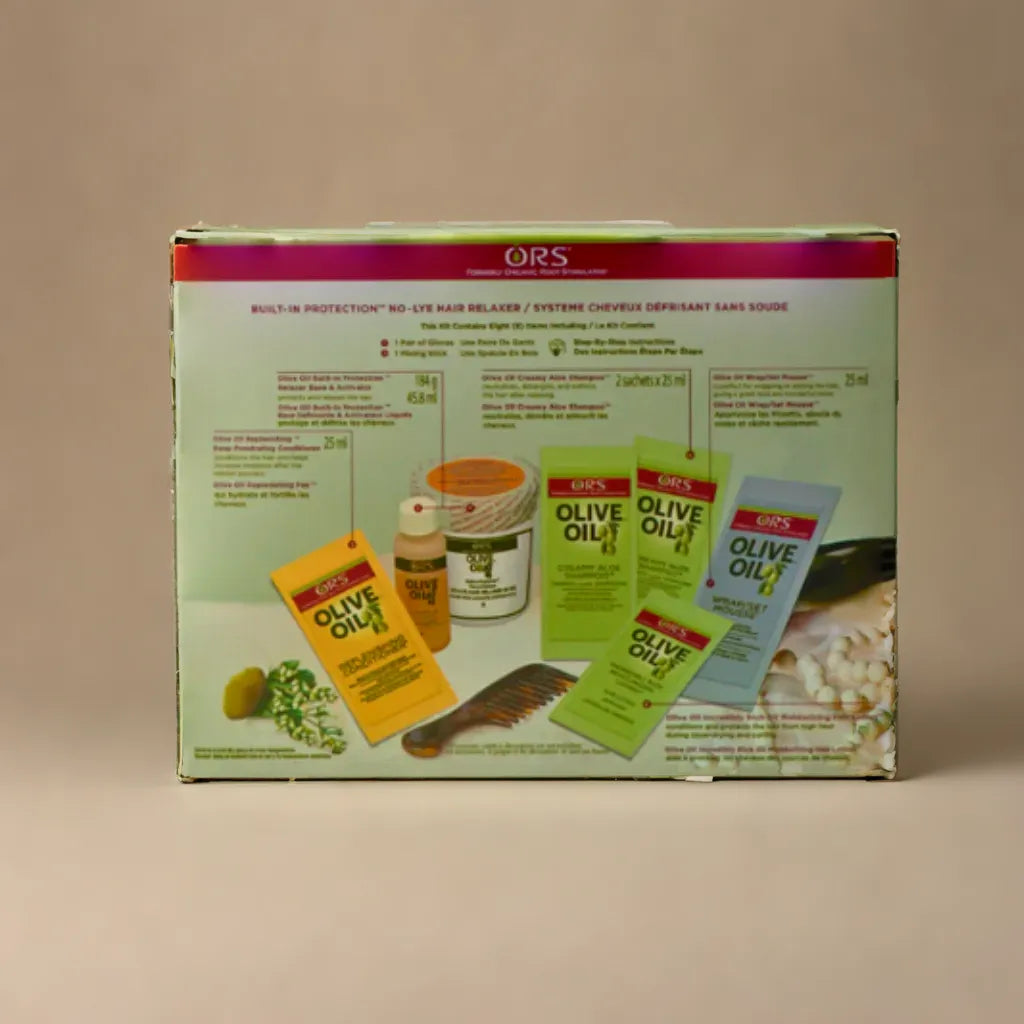 ORS Olive Oil No-Lye Relaxer Extra Strength – Avec protection intégrée pour cheveux forts et indisciplinés