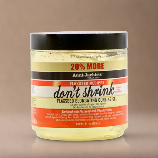 Les recettes de graines de lin Curls &amp; Coils de Aunt Jackie's ne rétrécissent pas Gel de bouclage allongeant aux graines de lin