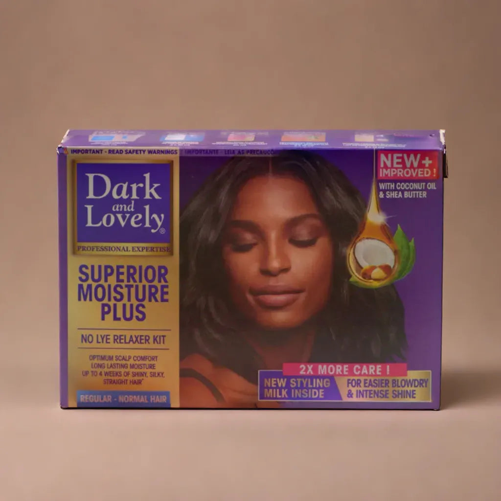 Kit défrisant Dark and Lovely Superior Moisture Plus sans lessive (normal)