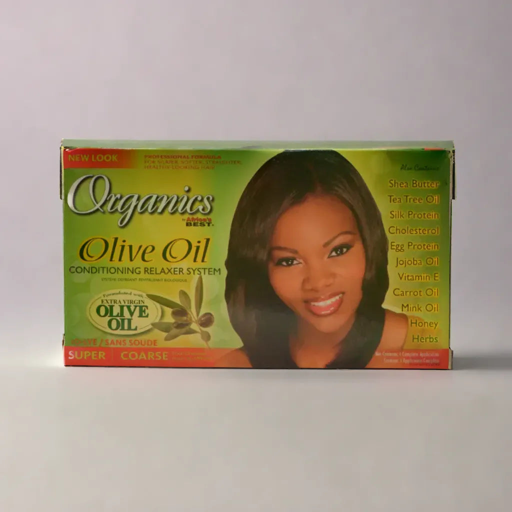 Organics by Africa's Best Olive Oil Conditioning Relaxer System (Super, Coarse)