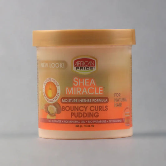 Shea Miracle Moisture Formule Intense pour Cheveux Naturels Boucles rebondissantes Crème Capillaire Pudding